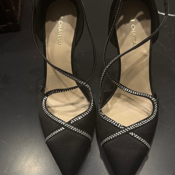 Le Chateau black spikes hardly worn grey condition size 71/2 - Picture 3 of 4